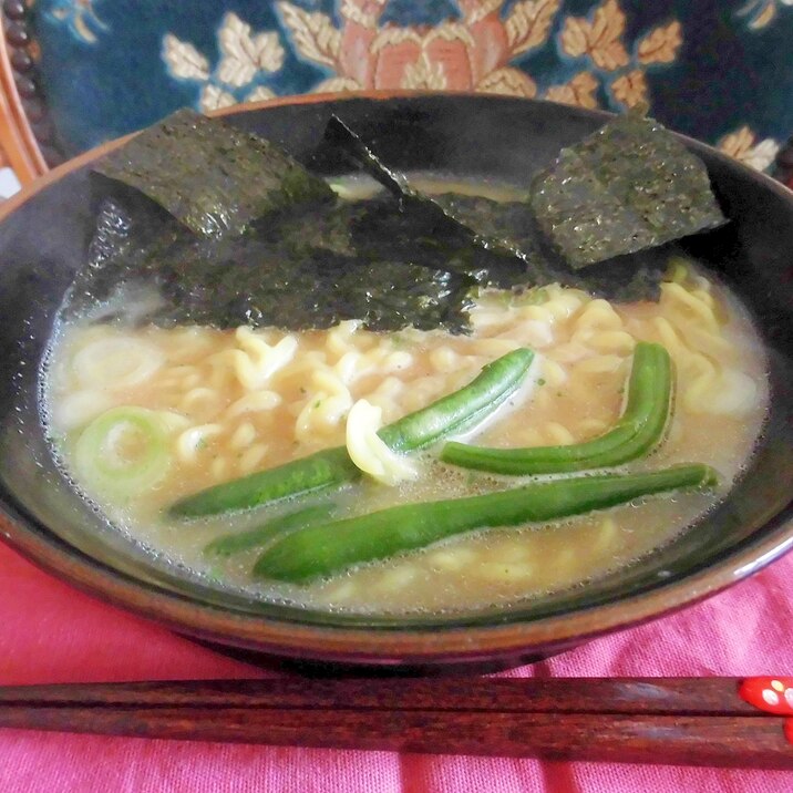 いんげんのラーメン